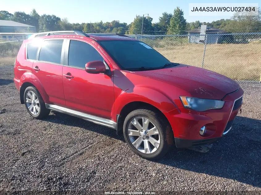 JA4AS3AW9CU027434 — 2012 Mitsubishi Outlander, фото 2 с аукциона IAAI, Передняя часть