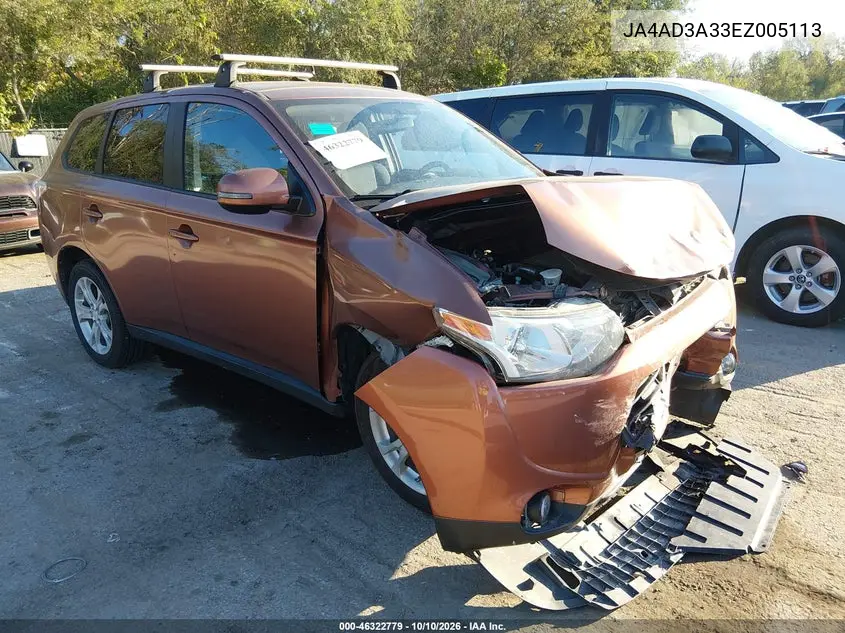 2014 Mitsubishi Outlander Se VIN JA4AD3A33EZ005113 фото 1