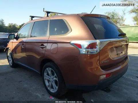2014 Mitsubishi Outlander Se VIN JA4AD3A33EZ005113 фото 3