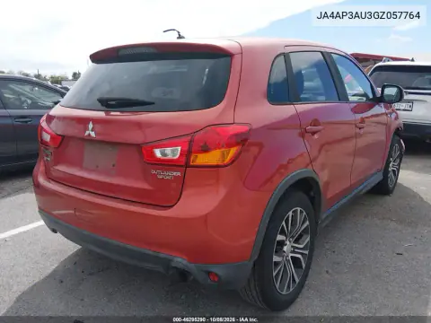 2016 Mitsubishi Outlander Sport 2.0 Es VIN JA4AP3AU3GZ057764 фото 5