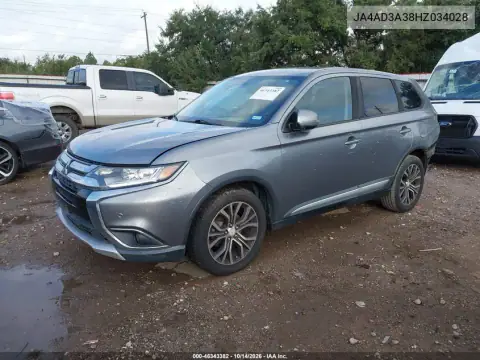 JA4AD3A38HZ034028 — 2017 Mitsubishi Outlander, фото 3 с аукциона IAAI, Задняя часть слева