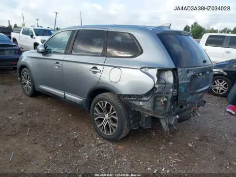 JA4AD3A38HZ034028 — 2017 Mitsubishi Outlander, фото 4 с аукциона IAAI, Задняя часть слева