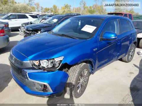 JA4AP3AUXHZ000480 — 2017 Mitsubishi Outlander, фото 3 с аукциона IAAI, Передняя часть
