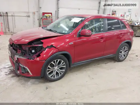 2018 Mitsubishi Outlander Sport 2.0 Es VIN JA4AP3AU3JU000999 фото 3