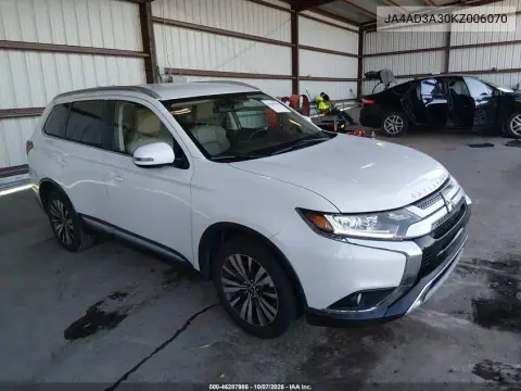 2019 Mitsubishi Outlander Sel VIN JA4AD3A30KZ006070 фото 2