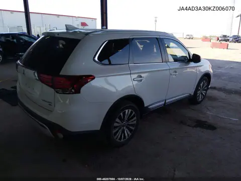 2019 Mitsubishi Outlander Sel VIN JA4AD3A30KZ006070 фото 5