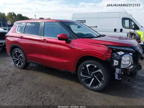 JA4J4UA84NZ012153 — 2022 Mitsubishi Outlander, Передняя часть, фото до ремонта
