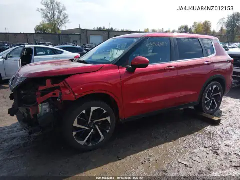 JA4J4UA84NZ012153 — 2022 Mitsubishi Outlander, фото 3 с аукциона IAAI, Передняя часть