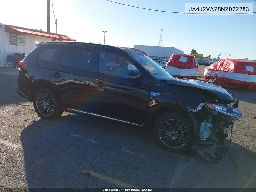 JA4J2VA78NZ022283 Mitsubishi Outlander 2022 — повреждение Не указано, фото до ремонта