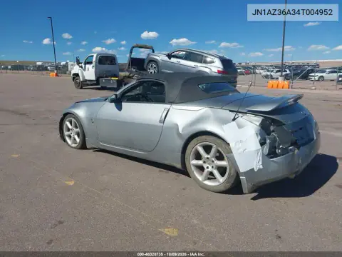 2004 Nissan 350Z Touring VIN JN1AZ36A34T004952 фото 4