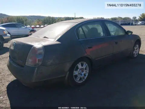 2005 Nissan Altima 2.5 S VIN 1N4AL11D15N455278 фото 4