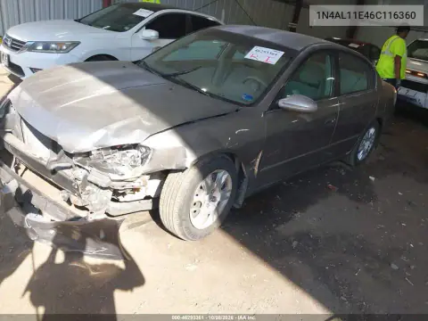 2006 Nissan Altima 2.5 S VIN 1N4AL11E46C116360 фото 3