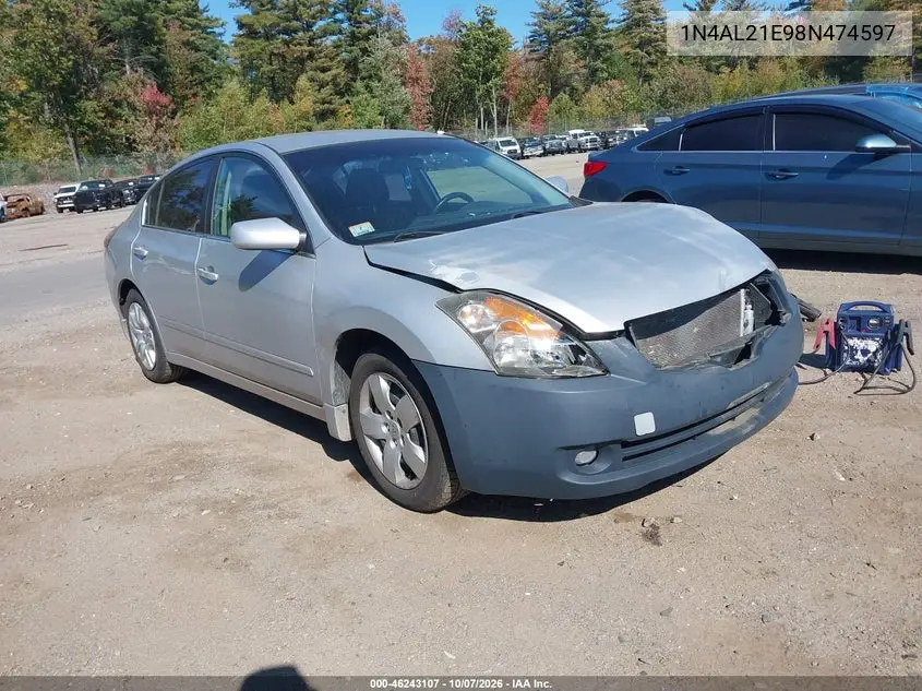 2008 Nissan Altima 2.5 S VIN 1N4AL21E98N474597 фото 2