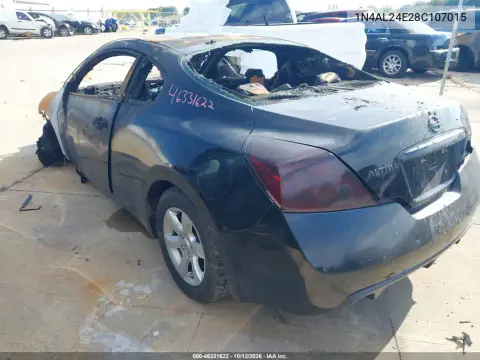 2008 Nissan Altima 2.5 S VIN 1N4AL24E28C107015 фото 3