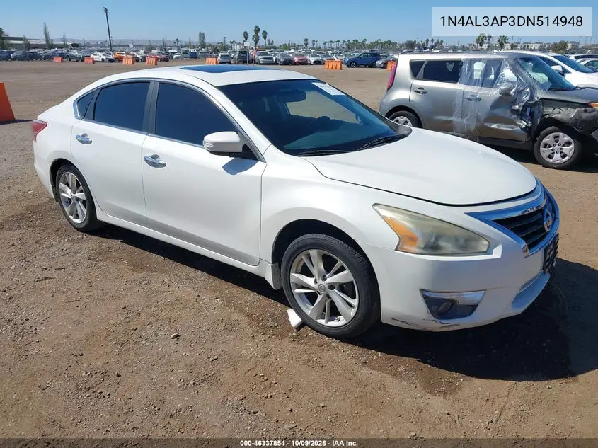 2013 Nissan Altima 2.5 Sv VIN 1N4AL3AP3DN514948 фото 1