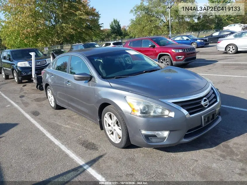 1N4AL3AP2EC419133 — 2014 Nissan Altima, фото 2 с аукциона IAAI, Естественный износ