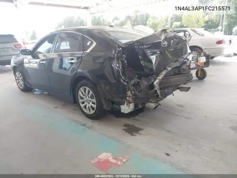 1N4AL3AP1FC215571 — 2015 Nissan Altima, фото 3 с аукциона IAAI, Передняя и задняя части