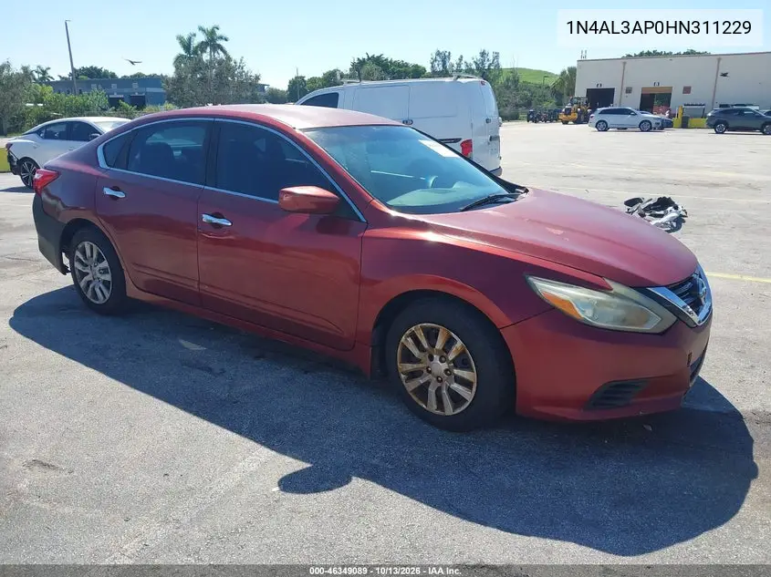 1N4AL3AP0HN311229 — 2017 Nissan Altima, фото 2 с аукциона IAAI, Естественный износ