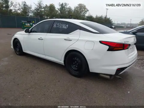 1N4BL4BV2MN316109 — 2021 Nissan Altima, фото 4 с аукциона IAAI, Передняя часть