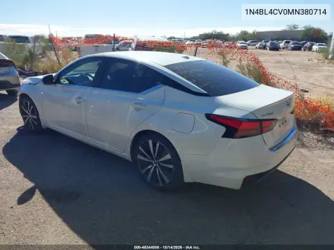 1N4BL4CV0MN380714 — 2021 Nissan Altima, фото 4 с аукциона IAAI, Передняя часть