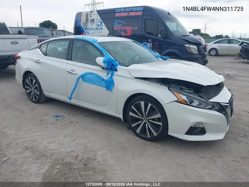 2022 Nissan Altima 2.5 Platinum VIN 1N4BL4FW4NN311725 фото 1