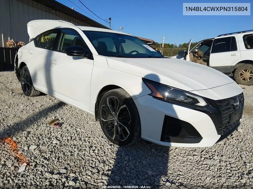 2023 Nissan Altima Sr Intelligent Awd VIN 1N4BL4CWXPN315804 фото 2