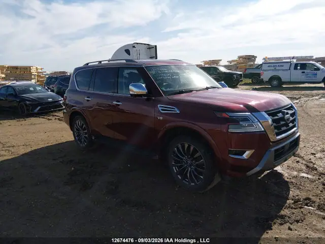 JN8AY2DB2M9794591 — 2021 Nissan Armada Platinum, Левый бок (Left Side), фото до ремонта