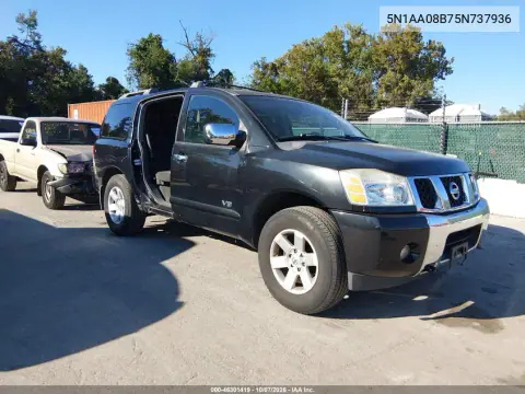 2005 Nissan Armada Le VIN 5N1AA08B75N737936 фото 2