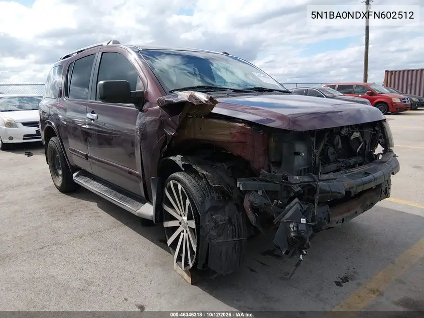2015 Nissan Armada Sv VIN 5N1BA0NDXFN602512 фото 2