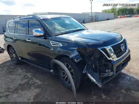 JN8AY2NF7H9303164 — 2017 Nissan Armada, Передняя часть, фото до ремонта