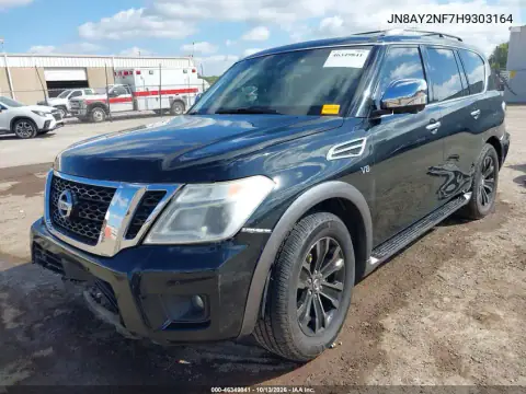 JN8AY2NF7H9303164 — 2017 Nissan Armada, фото 3 с аукциона IAAI, Передняя часть