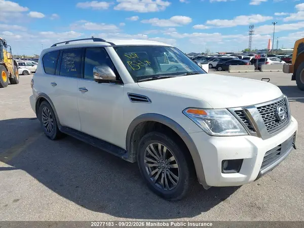 JN8AY2NE1J9734760 — 2018 Nissan Armada, Град (Hail), фото до ремонта