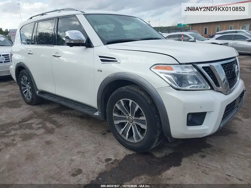JN8AY2ND9KX010853 — 2019 Nissan Armada, фото 2 с аукциона IAAI, Передняя часть