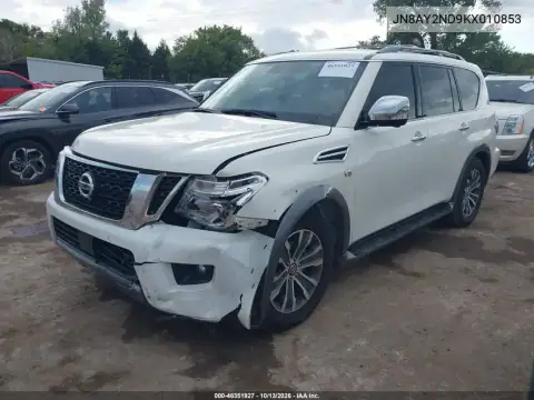 JN8AY2ND9KX010853 — 2019 Nissan Armada, фото 3 с аукциона IAAI, Передняя часть