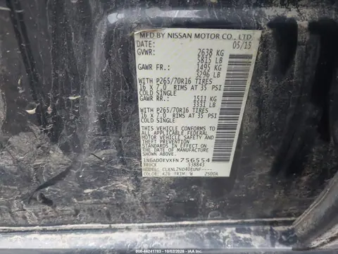 2015 Nissan Frontier Sv VIN 1N6AD0EVXFN756554 фото 9