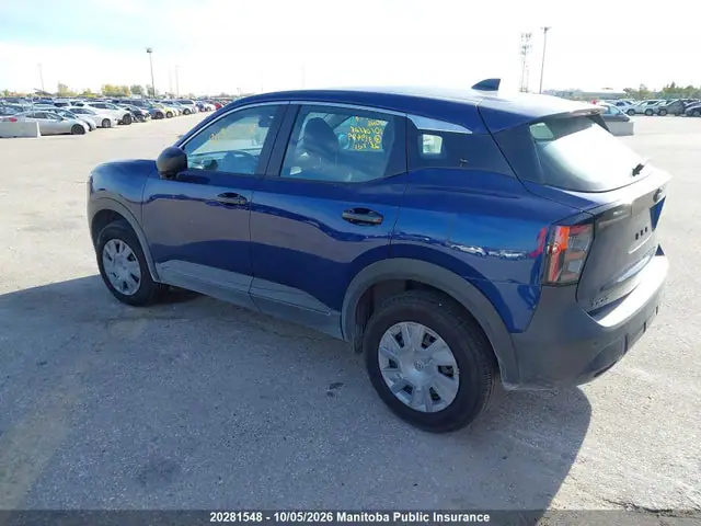 2026 Nissan KICKS S VIN 3N8AP6BE8TL319489 фото 3