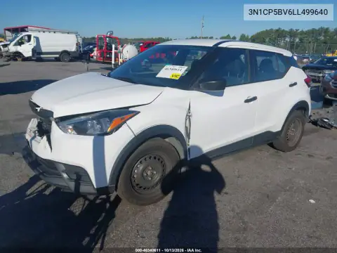 2020 Nissan Kicks S Xtronic Cvt VIN 3N1CP5BV6LL499640 фото 2