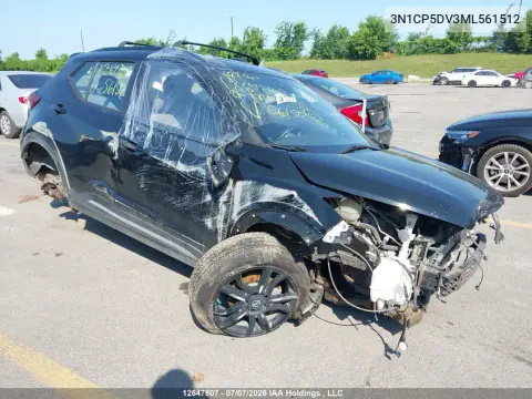 3N1CP5DV3ML561512 — 2021 Nissan Kicks, Повреждения со всех сторон, фото до ремонта