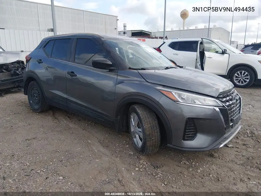 3N1CP5BV9NL494435 — 2022 Nissan Kicks, фото 2 с аукциона IAAI, Боковая часть
