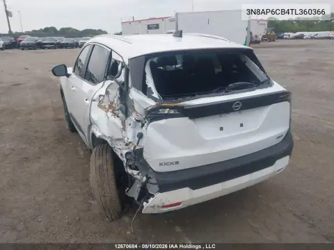 2026 Nissan Kicks Sv VIN 3N8AP6CB4TL360366 фото 3