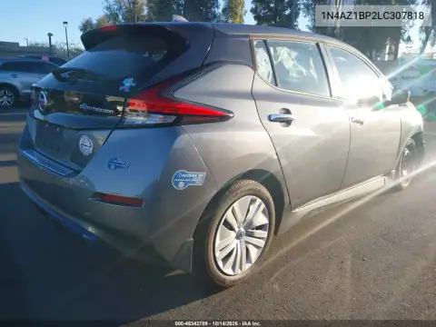 1N4AZ1BP2LC307818 — 2020 Nissan Leaf, фото 4 с аукциона IAAI, Передняя часть справа