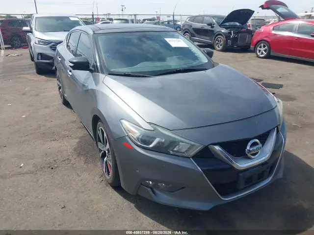 1N4AA6AP4HC457524 — 2017 Nissan Maxima 3.5 Platinum, Задняя часть (Rear), фото до ремонта