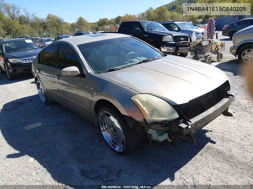 2005 Nissan Maxima 3.5 Se VIN 1N4BA41E15C840209 фото 2