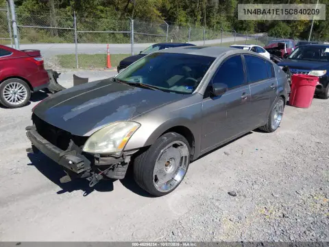 2005 Nissan Maxima 3.5 Se VIN 1N4BA41E15C840209 фото 3