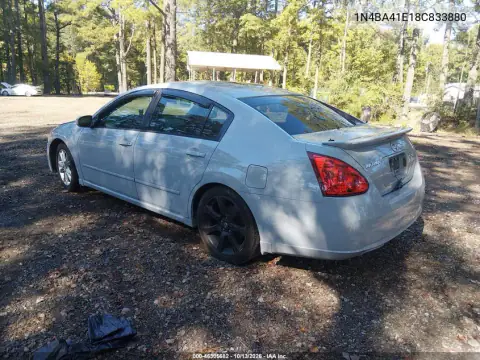 1N4BA41E18C833880 — 2008 Nissan Maxima, фото 3 с аукциона IAAI, Естественный износ
