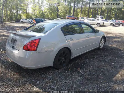 1N4BA41E18C833880 — 2008 Nissan Maxima, фото 4 с аукциона IAAI, Естественный износ