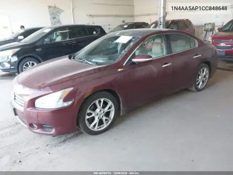 2012 Nissan Maxima 3.5 Sv VIN 1N4AA5AP1CC848648 фото 3