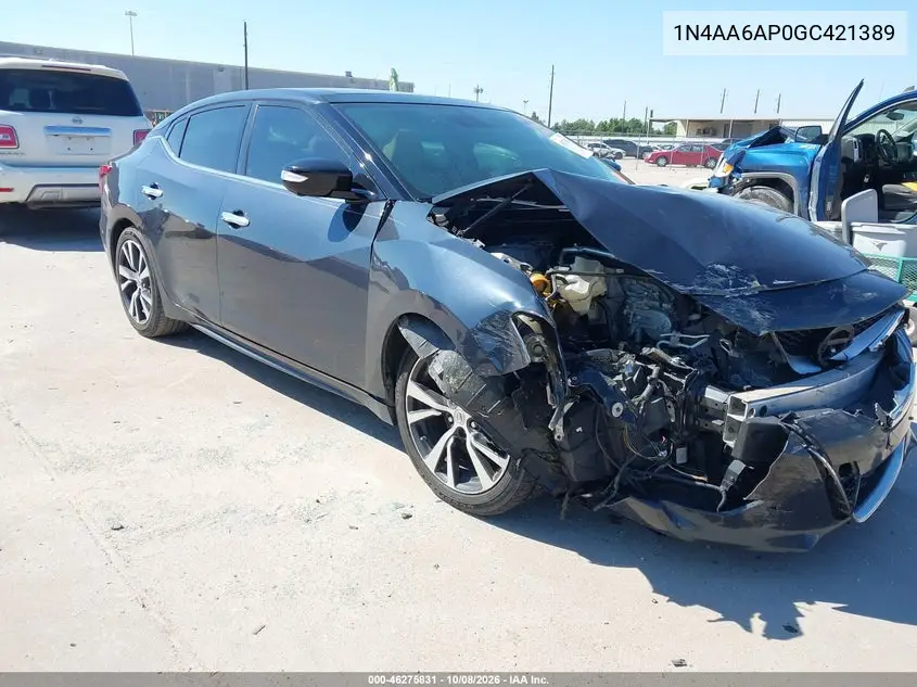 2016 Nissan Maxima 3.5 Platinum VIN 1N4AA6AP0GC421389 фото 1