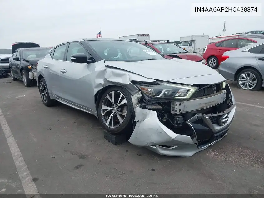 2017 Nissan Maxima 3.5 Sl VIN 1N4AA6AP2HC438874 фото 2