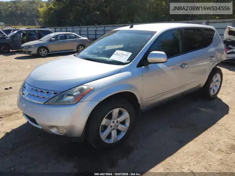 2006 Nissan Murano S VIN JN8AZ08W16W534556 фото 3